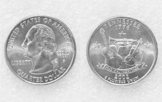 2002 - P 25c Tennessee 50 States Quarter Us Coin photo