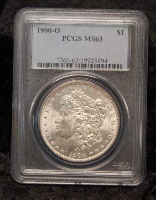 1900 - O Morgan Silver Dollar Coin - Ms - 63 Pcgs photo
