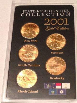 2001 State Quarters 24k Gold Plated Uncirculated photo