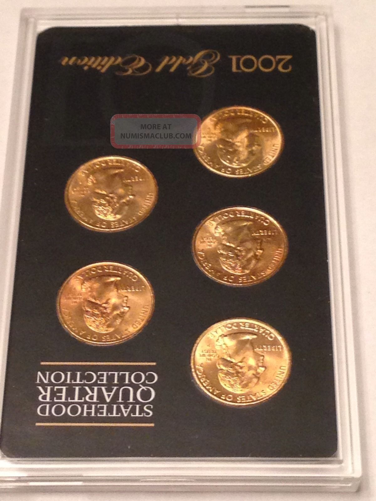 2001 State Quarters 24k Gold Plated Uncirculated