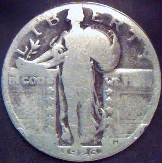 1926 P Standing Liberty Quarter - - 90% Silver Coin - photo