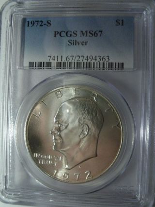 1972 S Eisenhower Dollar - Silver Pcgs Key Date,  Look & Bid Now photo