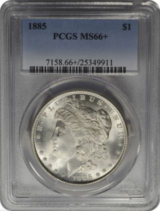 1885 $1 Morgan Silver Dollar Pcgs Ms66+ Lustrous Plus Eye Appeal photo