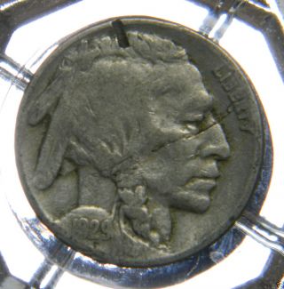 Very Good 1929 - S Indian Head (buffalo Nickel). .  8346 photo
