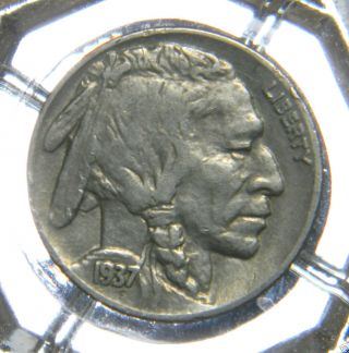Extra Fine 1937 - P Indian Head (buffalo Nickel). .  8347 photo