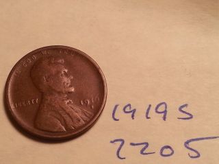 1919 S Lincoln Cent Fine Detail Great Coin (2205) Wheat Back Penny photo
