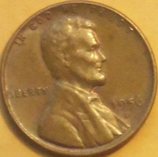 1956d Lincoln Penny (wheat).  Light Brown.  Au++ photo