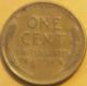 1956d Lincoln Penny (wheat).  Light Brown.  Au++ Small Cents photo 1