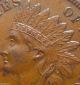1880 Indian Head Cent Choice Au Has Lamination Blob On The Obverse 575 Small Cents photo 1
