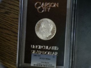 1881 - Cc Gsa Pcgs Ms64 Morgan Dollar Carson City Start $599 photo
