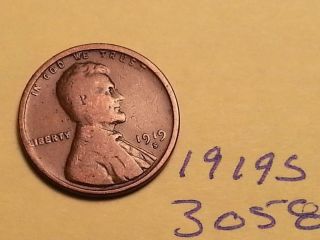 1919 S Lincoln Cent Fine Detail Great Coin (3058) Wheat Back Penny photo