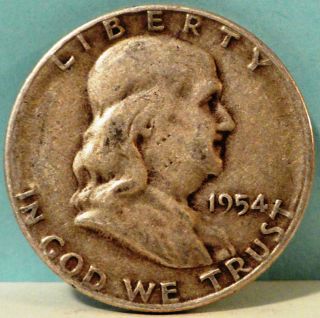 1954 Franklin Half - Dollar S Mintage, photo