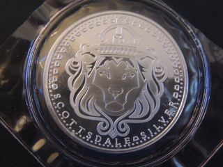 Brillant Uncirculated Lion 1 Troy Oz.  999 Pure Silver Coin - Scottsdale Silver photo