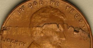 1940 P Lincoln Wheat Penny,  Cent,  (lamination) Error Coin,  Ae 127 photo