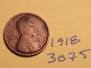 1918 Lincoln Cent Fine Detail Great Coin (3075) Wheat Back Penny photo
