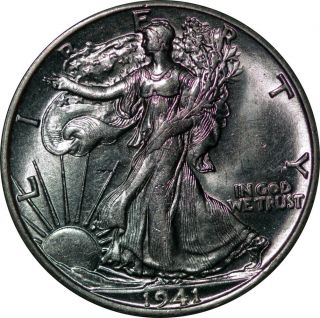 1941 - S Silver 50c Walking Liberty Half - Dollar Bu Blazing Luster Coin photo