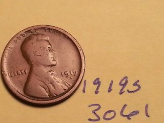 1919 S Lincoln Cent Fine Detail Great Coin (3061) Wheat Back Penny photo