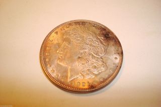 1921 Silver Morgan Dollar Last Year Morgan Coin United States Currency photo