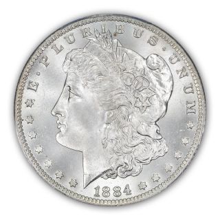 1884 - O $1 Morgan Dollar Pcgs Ms67 Satin White 1167 - 4 photo