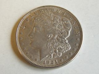 Circulated 1921 - D Morgan Silver Dollar photo