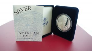 1999 - P American Eagle One Ounce Proof Silver Dollar W/ & Box photo