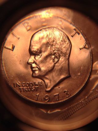 1973 - D Eisenhower Dollar - Brilliant Uncirculated photo