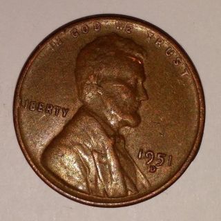 1951 - D 1951 D Wheat Penny Lincoln Cent photo