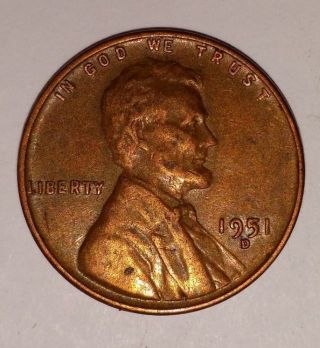 1951 - D 1951 D Wheat Penny Lincoln Cent photo