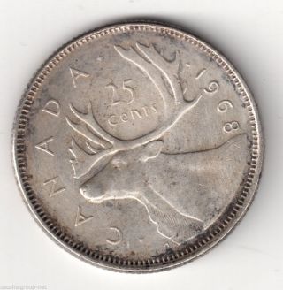 1968 25c Silver Canada 25 Cents photo