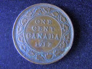 1917 - Canada - Large - One Cent - Coin - - Canadian - Penny photo