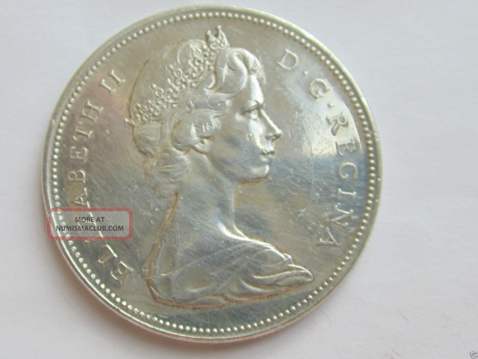 1965 Near Canadian Silver Dollar Coin (queen Elizabeth Ii) Coins: Canada photo