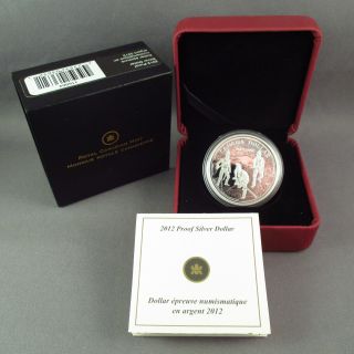 Canadian 2012 Proof Silver Dollar 3/4 Oz.  9999 Fine Silver Canada Box&coa 34495 photo