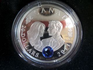 2011 Canada Fine Silver Coin - H.  R.  H.  Prince William Of Wales And Miss Catherine photo