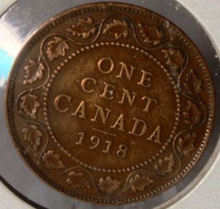 1918 Canada Large Cent/ Penny: King George V Quality Coin photo