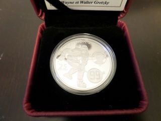 2011 Canada $25 Fine Silver Hologram Coin Wayne & Walter Gretzky photo