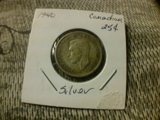 1940 25c Canada 25 Cents Semi Key photo