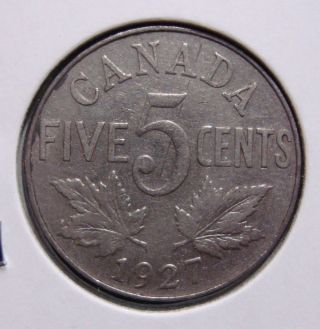 1927 5c Canada 5 Cents,  King George V Nickel,  Canadian,  3250 photo