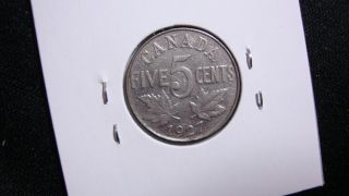 1927 5c Canada 5 Cents,  King George V Nickel,  Canadian,  3281 photo