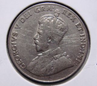 1929 5c Canada 5 Cents,  King George V Nickel,  Canadian,  3372 photo