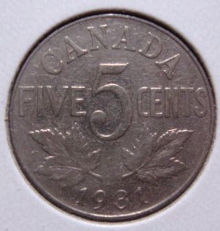 1931 5c Canada 5 Cents,  King George V Nickel,  Canadian,  3408 photo