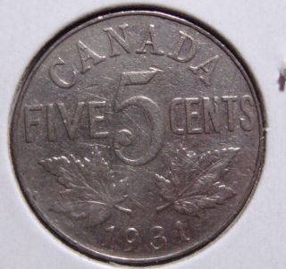 1931 5c Canada 5 Cents,  King George V Nickel,  Canadian,  3417 photo