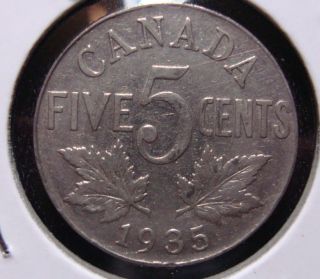 1935 5c Canada 5 Cents,  King George V Nickel,  Canadian,  3495 photo