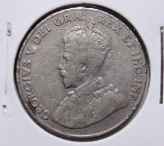 1929 5c Canada 5 Cents,  King George V Nickel,  Canadian,  3350 photo