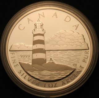 Canada 2004 $20 Dollar Silver Proof; Sambro Island Lighthouse photo