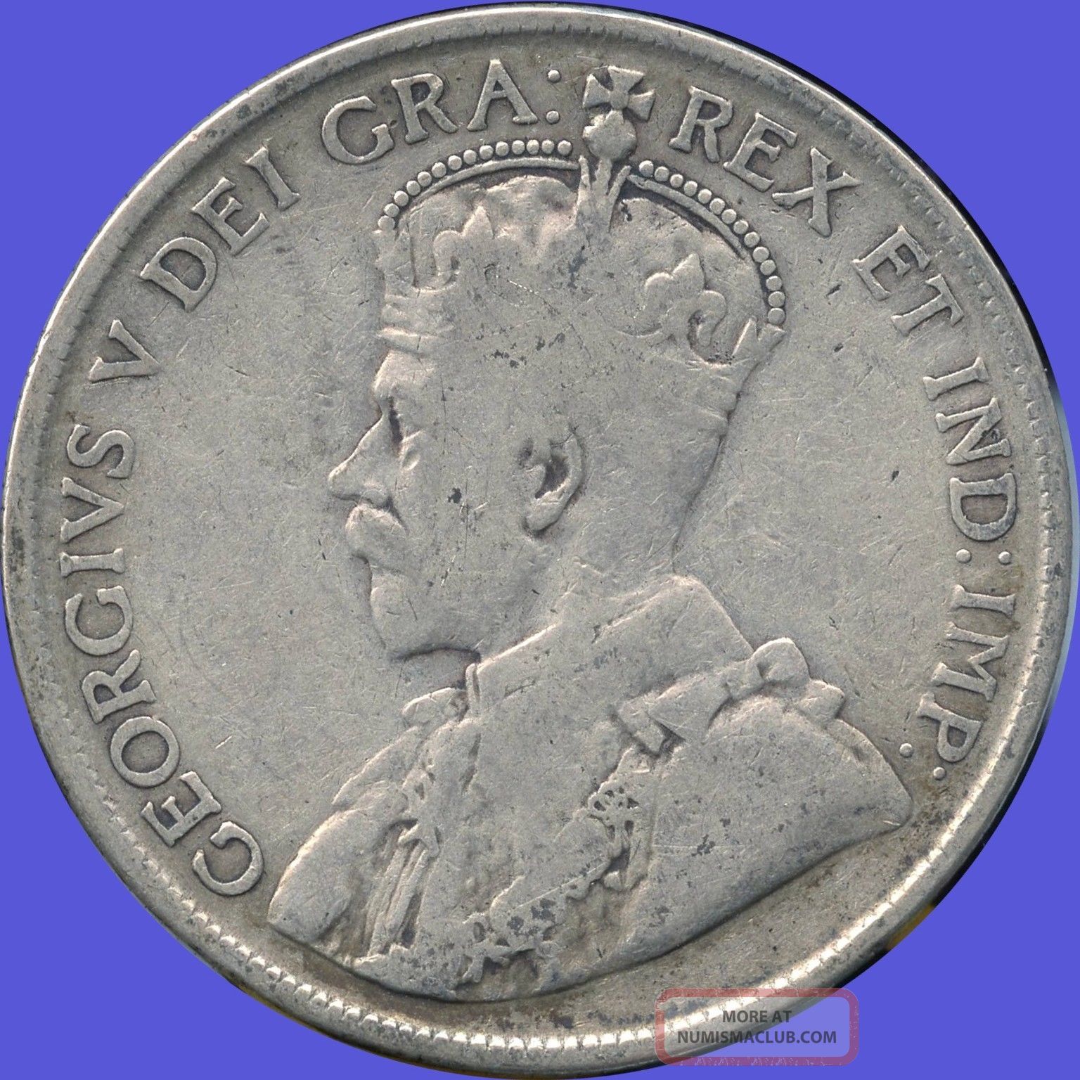 1918 Canada Silver 50 Cent Piece (11. 66 Grams. 925 Silver) No Tax 1918 Canada Silver 50 Cent Piece (11. 66 Grams. 925 Silver) No Tax