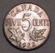 Canada 1922 Five Cents Variety Flat Rim Old Choice Bu Coin N1 - 095 Coins: Canada photo 3