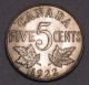 Canada 1922 Five Cents Variety Flat Rim Old Choice Bu Coin N1 - 095 Coins: Canada photo 5