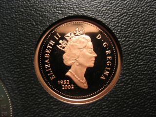 2002 Canadian Proof Penny One Cent - 1 Cent Key Date Double - Date 1952 - 2002 photo