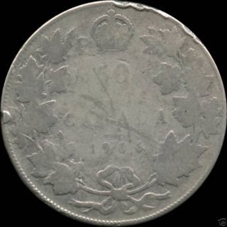 1906 Canada Silver 50 Cent Piece (11.  62 Grams.  925 Silver) (no Tax) photo