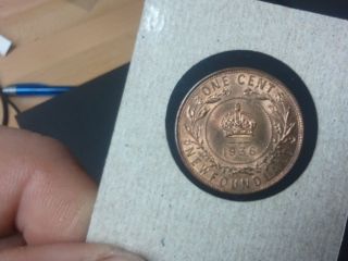 Newfoundland 1936 Penny. . . .  Uncirculated Error Coin. .  Multiple Die Cracks photo